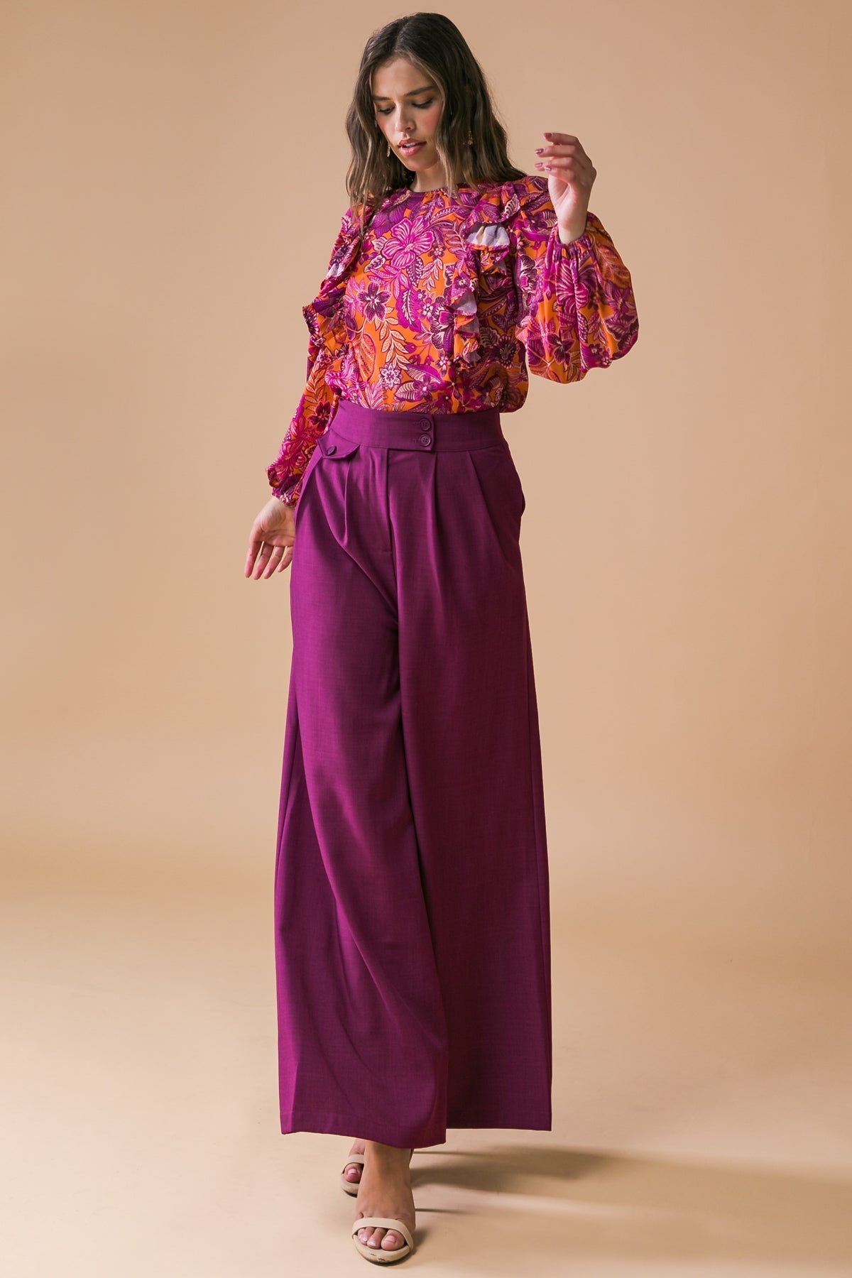 READY FOR WHAT'S NEXT WOVEN TOP Flying Tomato