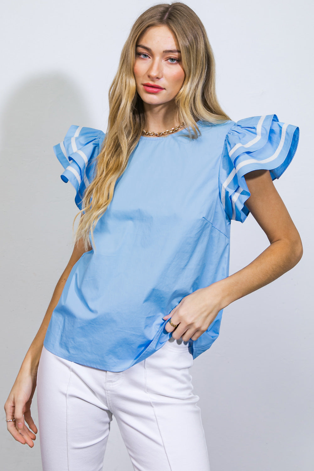 NICE AS CAN BE WOVEN TOP Flying Tomato