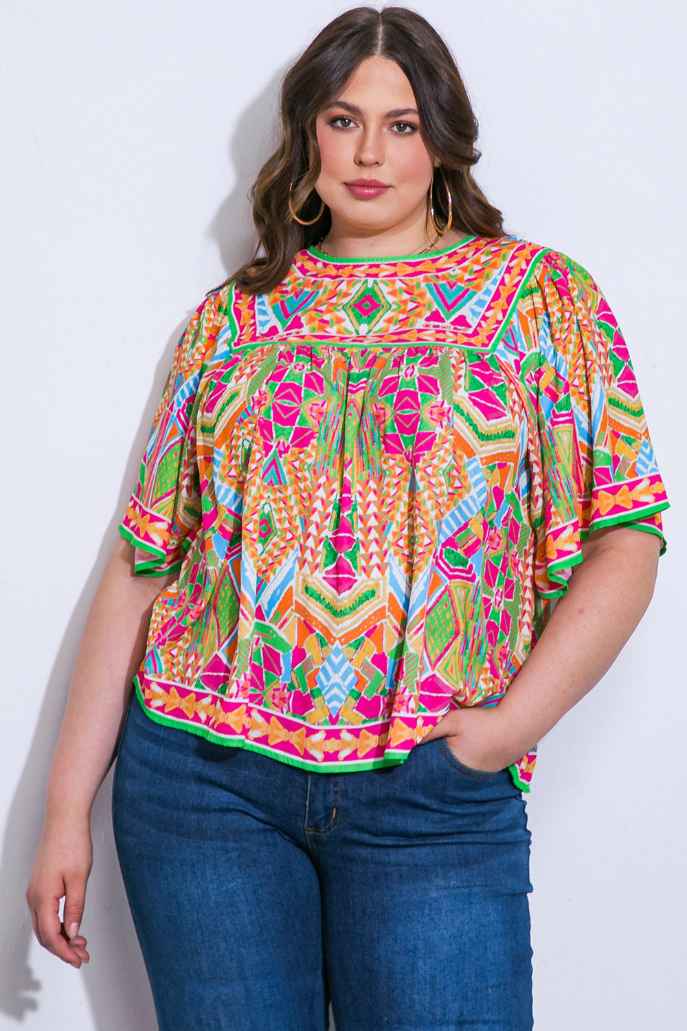 SPARKLY ENERGY WOVEN TOP Flying Tomato