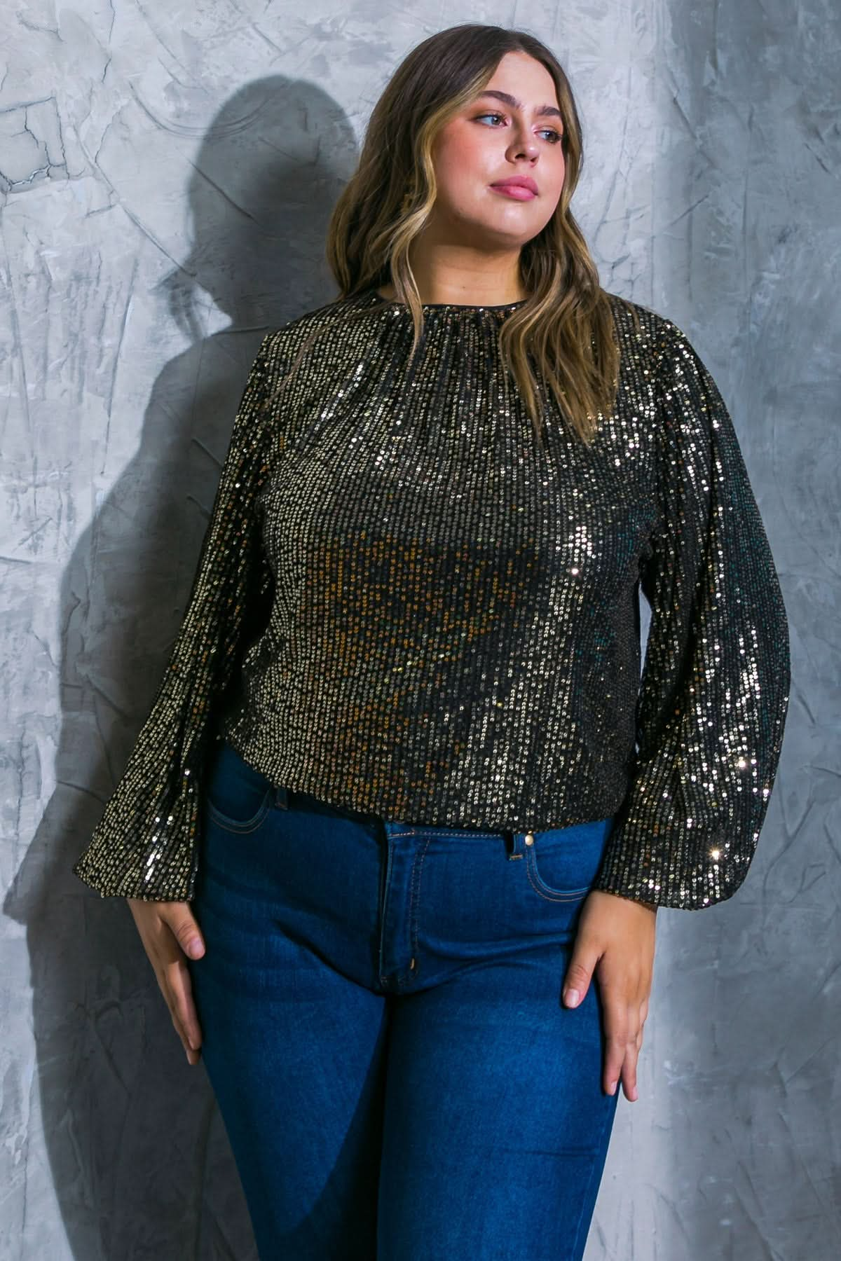 SPARKLING MEMORIES SEQUIN TOP