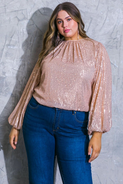 SPARKLING MEMORIES SEQUIN TOP