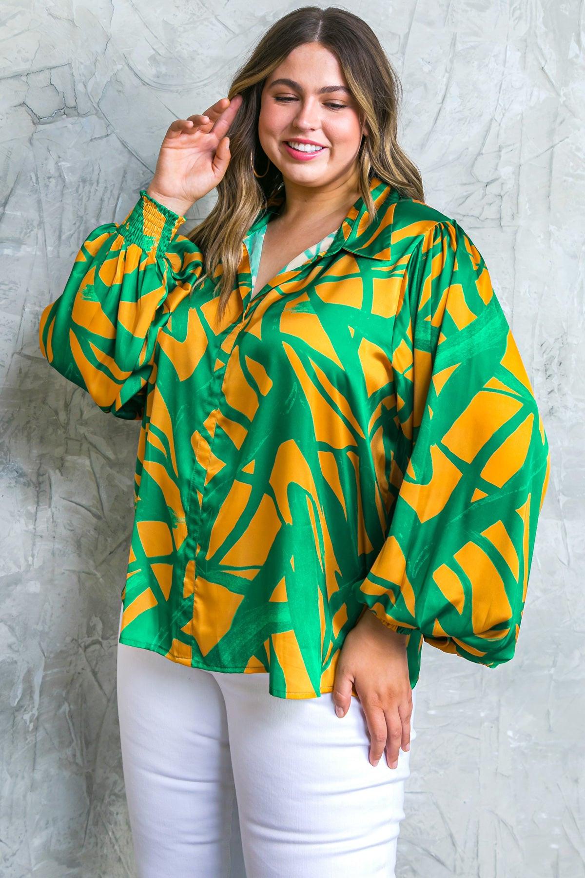 Flying Tomato Always About You Woven Top styled as part of a chic outfit, demonstrating its versatility for various occasions