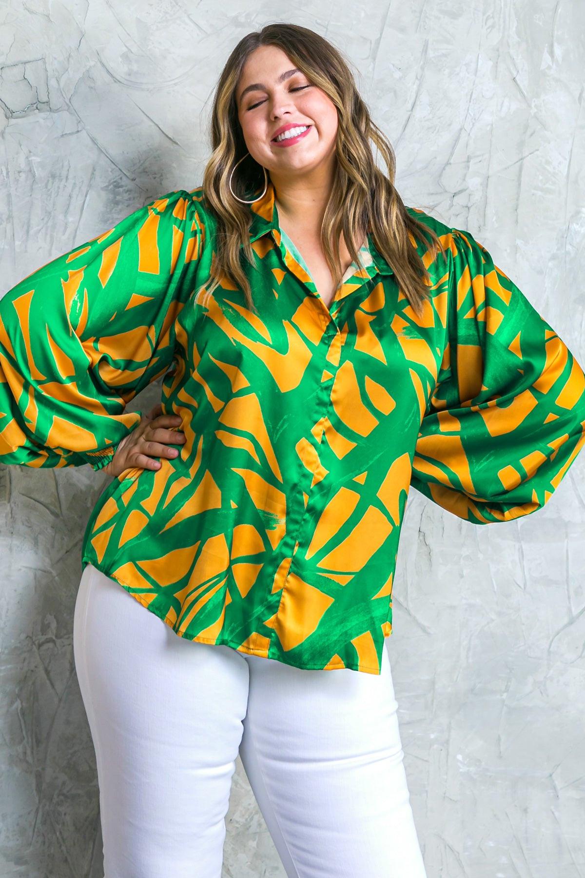 Detail shot of the Flying Tomato Always About You Woven Top, showcasing its elegant neckline and soft draping fabric. A quali