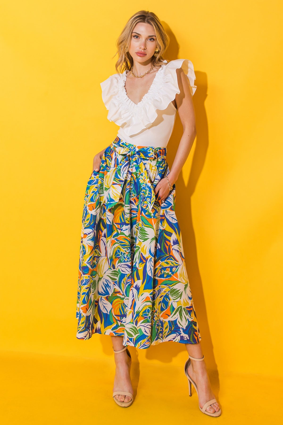 ONE AND ONLY POPLIN SKIRT