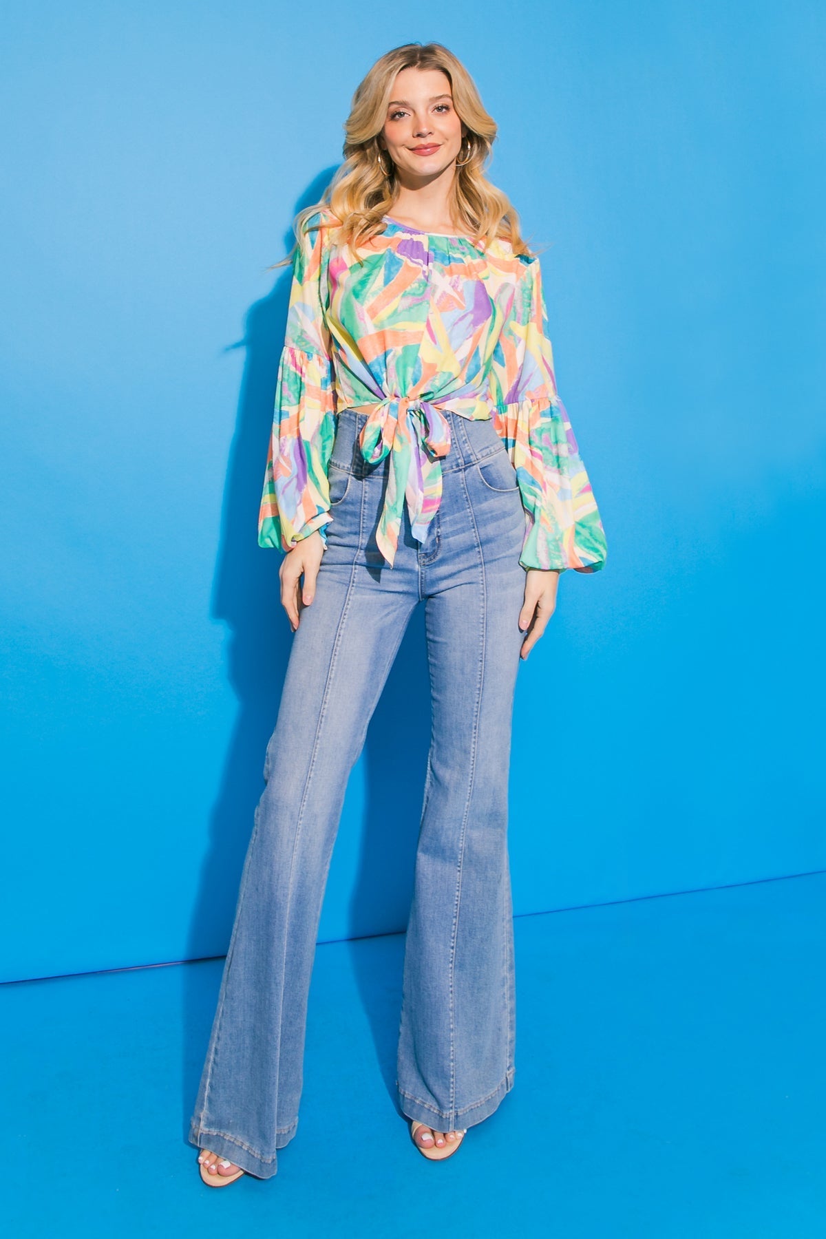 SIGHT SET ON TONIGHT WOVEN TOP Flying Tomato