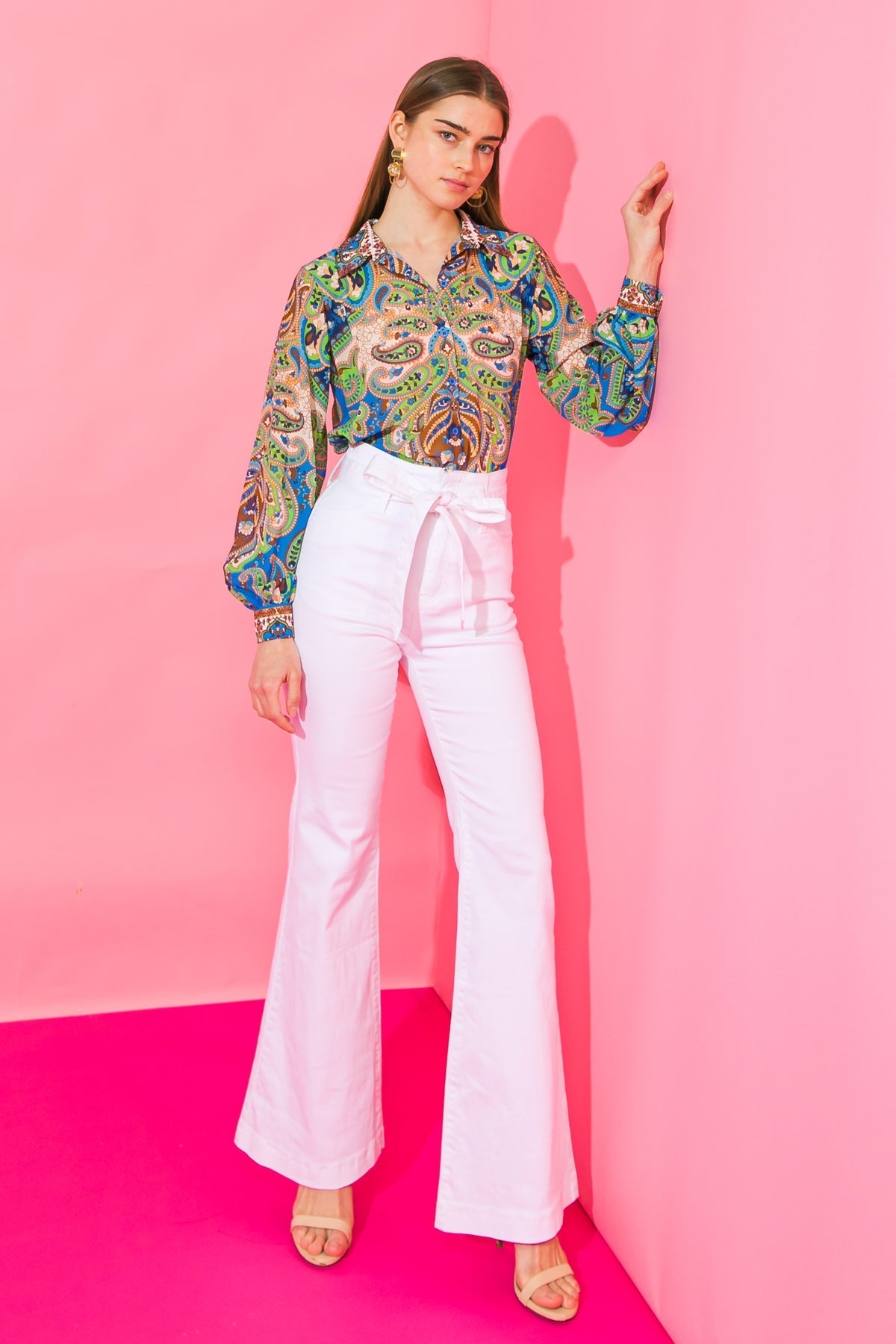 IN A GOOD PLACE WOVEN TOP Flying Tomato