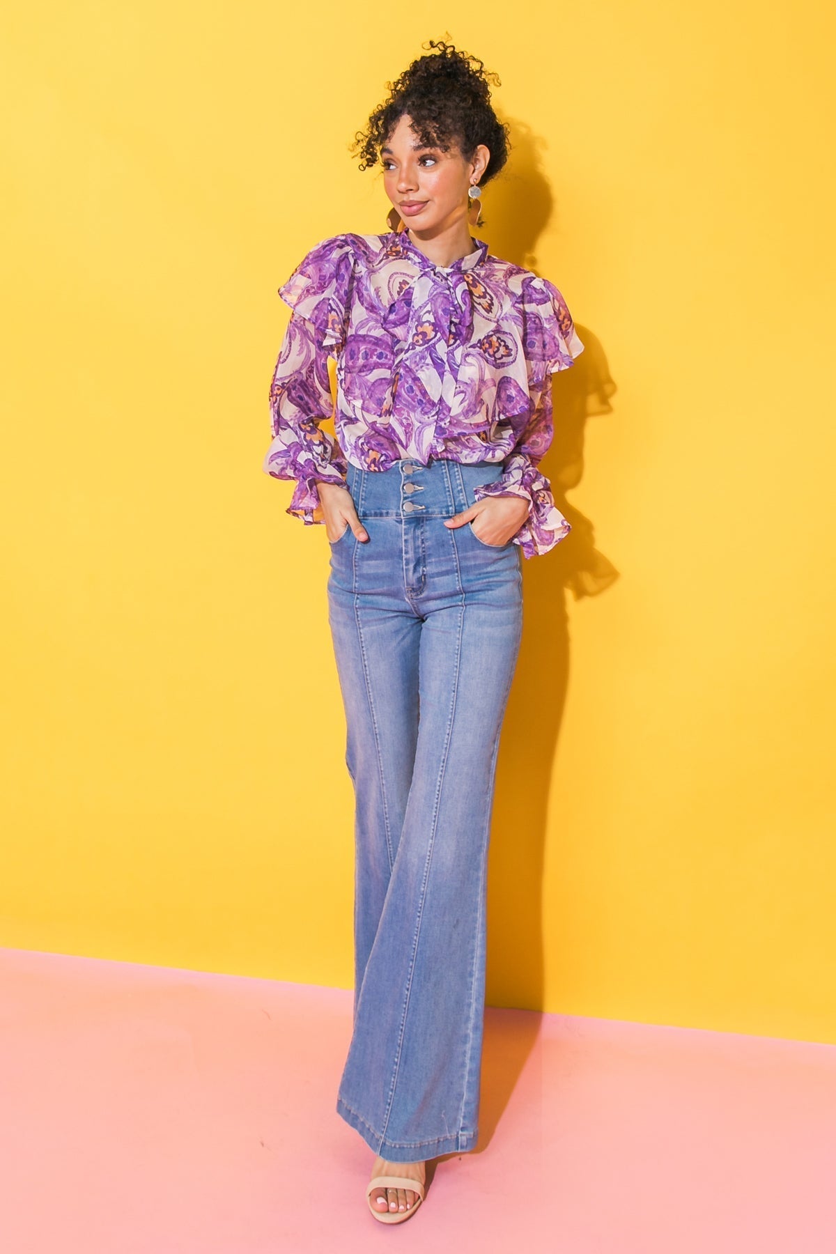 SWEETEST HELLO WOVEN TOP Flying Tomato