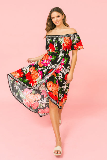 WHAT I LIKE ABOUT YOU FLORAL MIDI DRESS