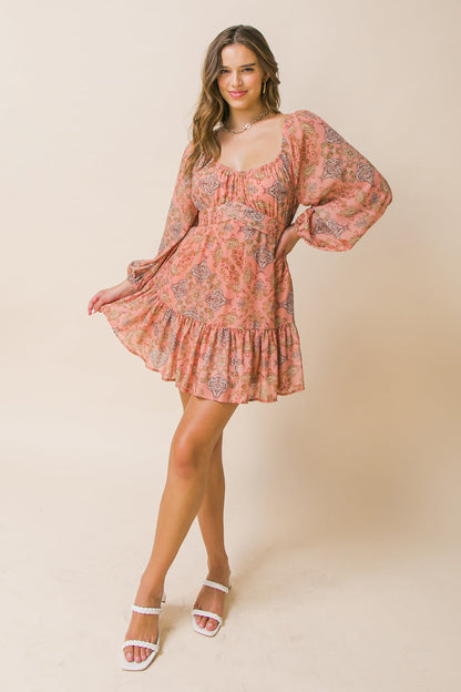 LAYER OF LOVE WOVEN MINI DRESS