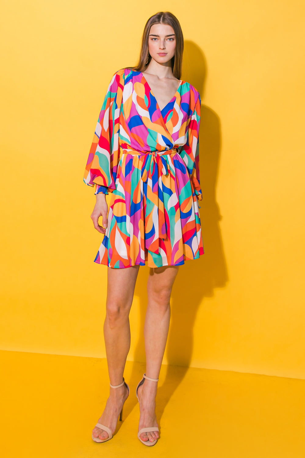 BOSTON GET AWAY WOVEN MINI DRESS Flying Tomato