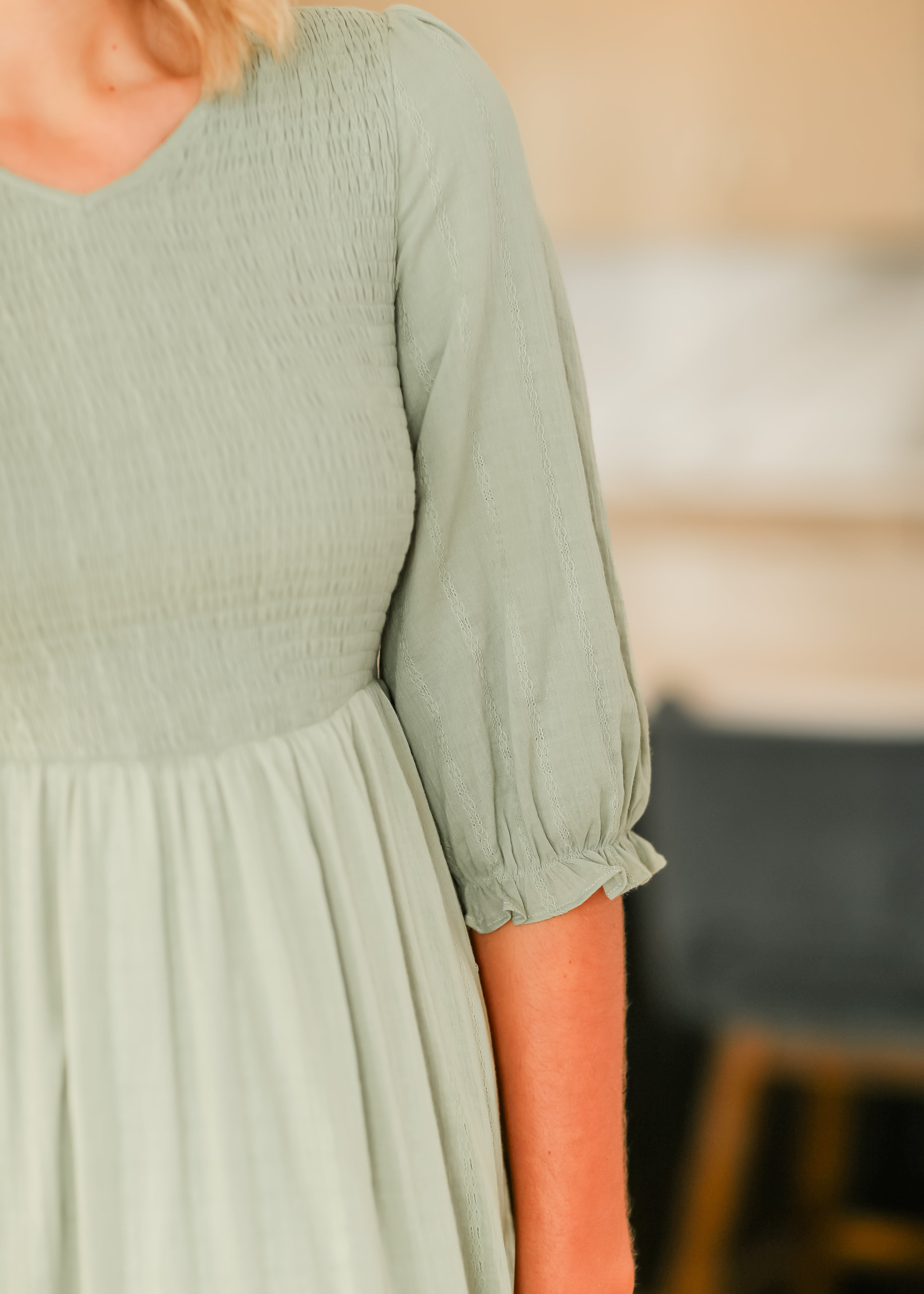 Flora Smocked Midi Dress Inherit Co.