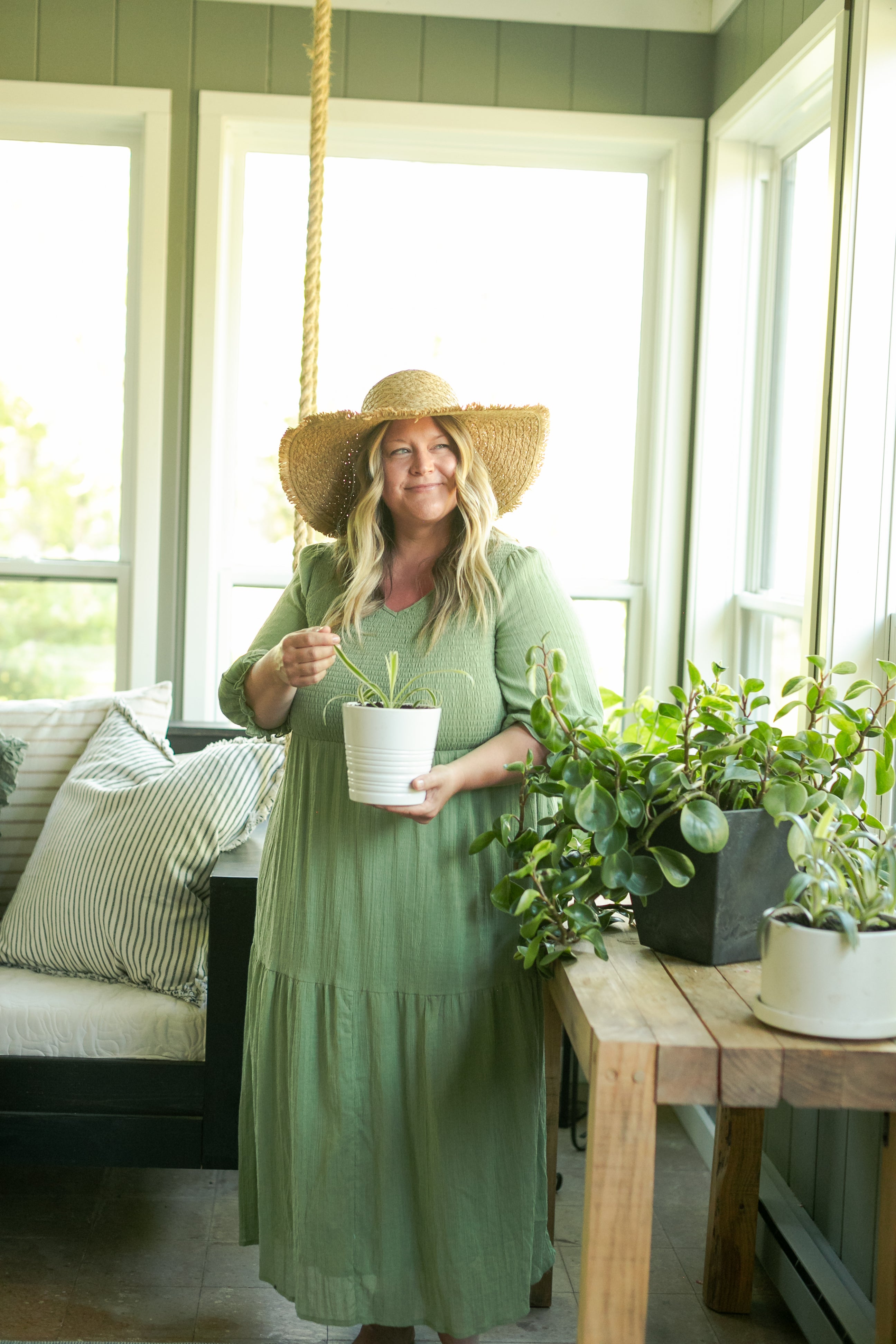 Flora Smocked Midi Dress Inherit Co.