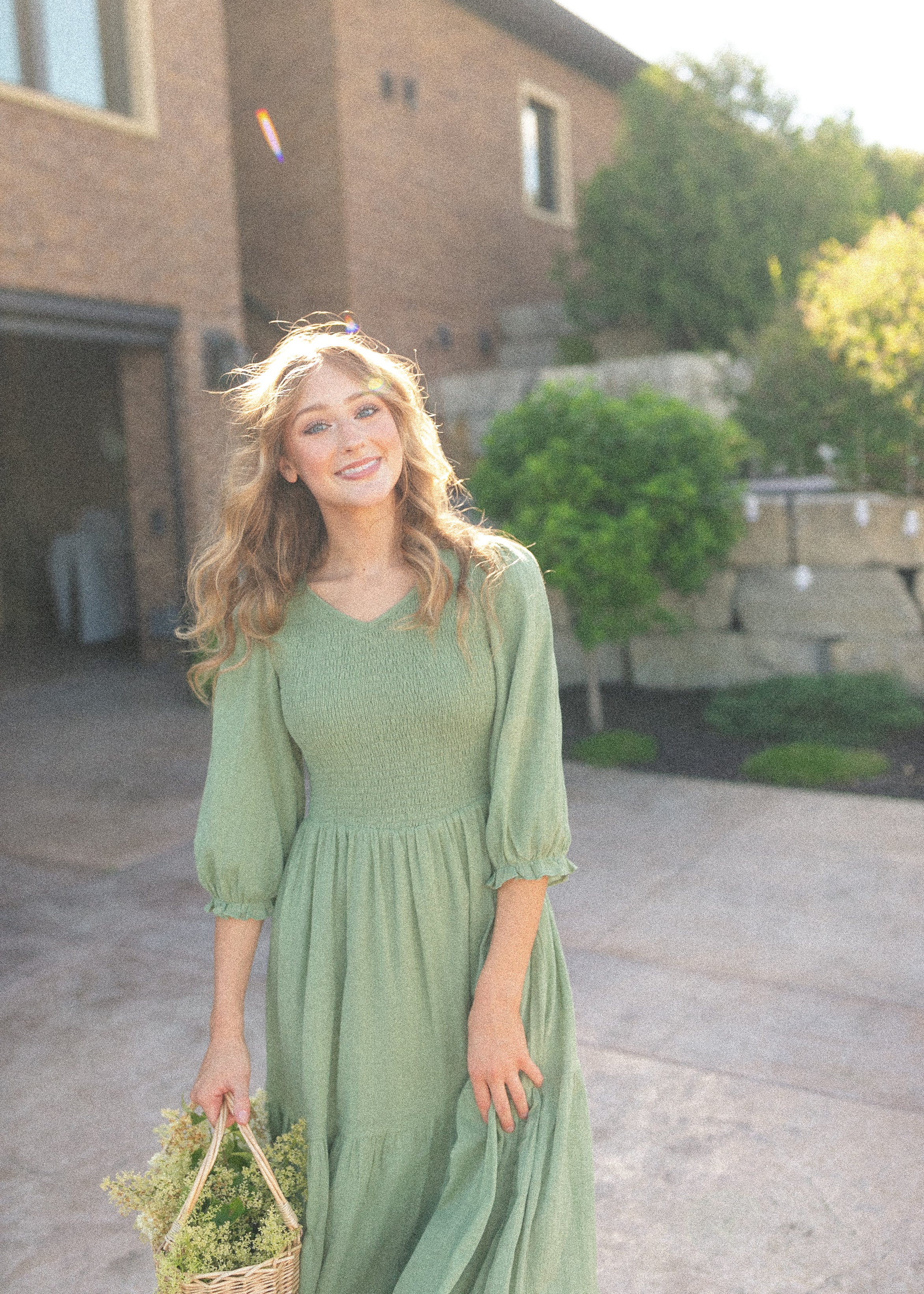 Flora Smocked Midi Dress Inherit Co.