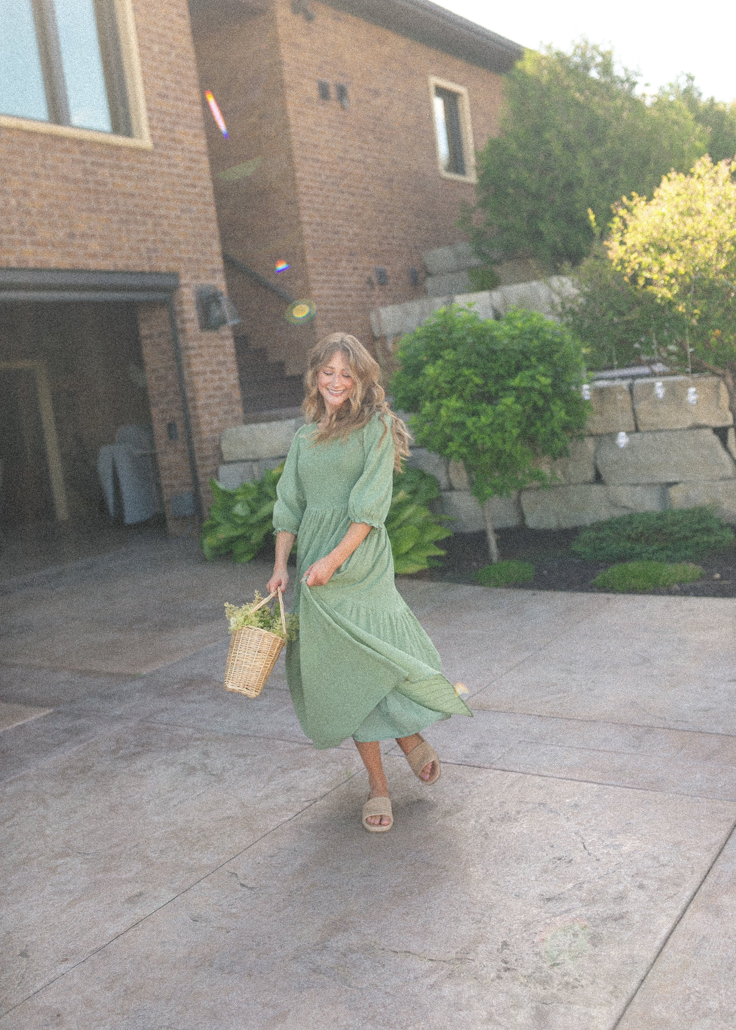 Flora Smocked Midi Dress Inherit Co.