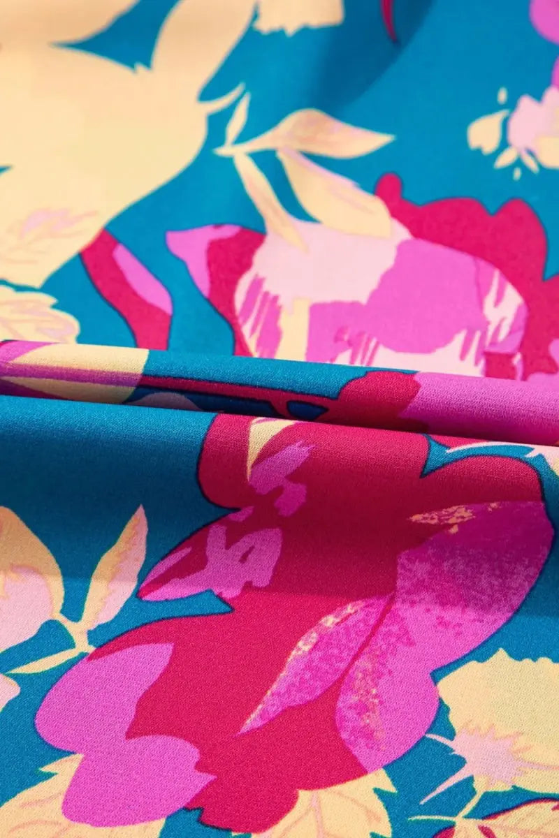 Floral Square Neck Cami Dress with Pockets for Women - Love Salve 