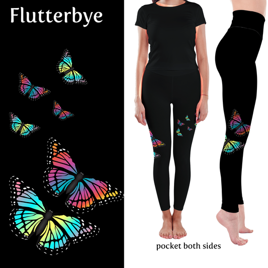 FlutterBye Butterfly Handmade Leggings with Pockets MM