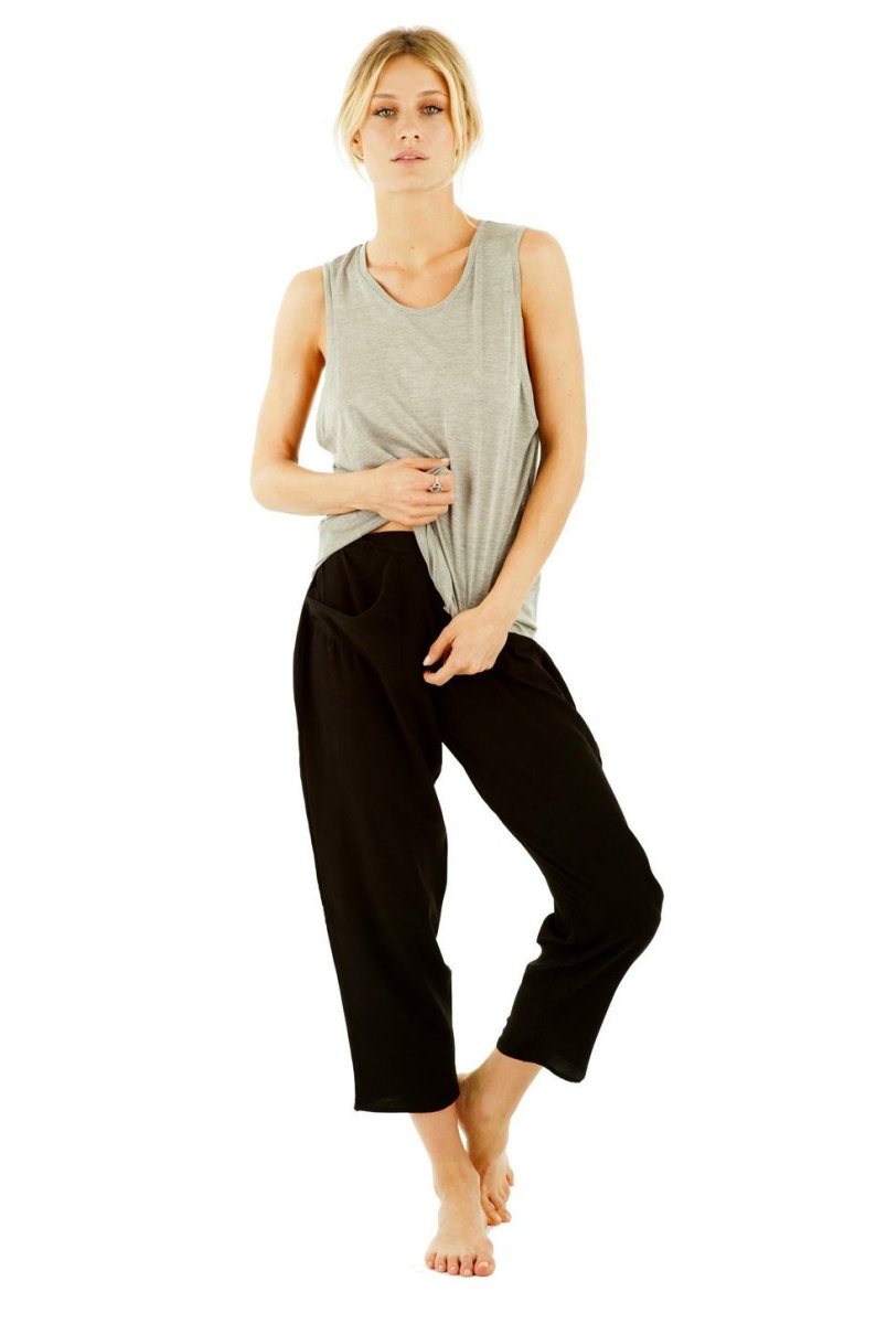 Flynn Tank Soft Boyfriend Top in Heather Grey - Love Salve 