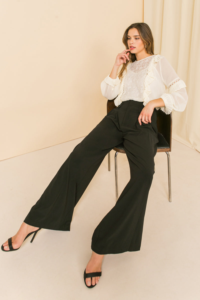 HIGH EXPECTATIONS KNIT EYELET TOP Flying Tomato