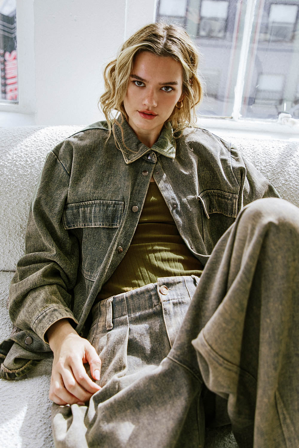 STUCK IN YOUR WAYS DENIM TOP Flying Tomato