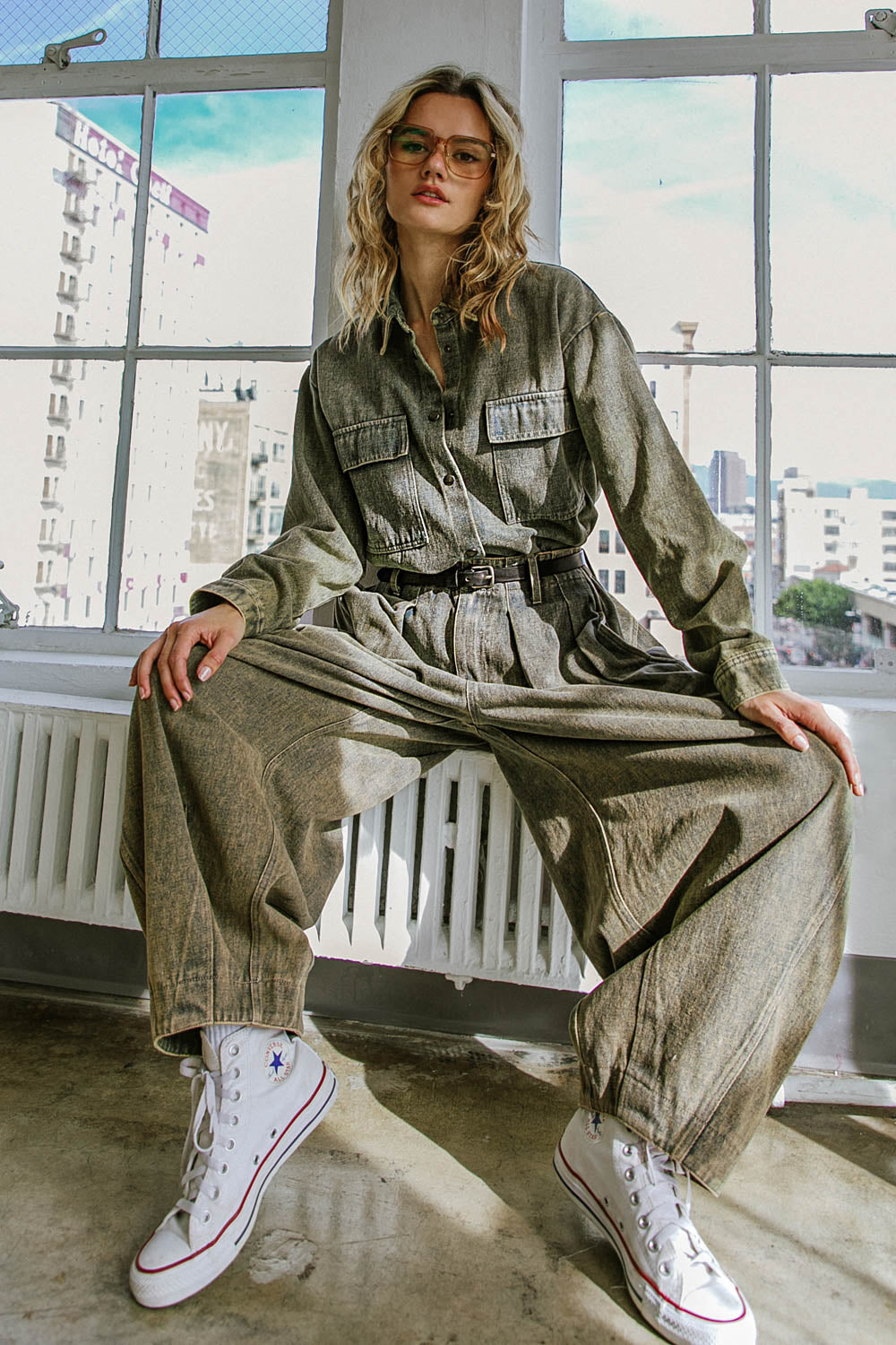 STUCK IN YOUR WAYS DENIM TOP Flying Tomato