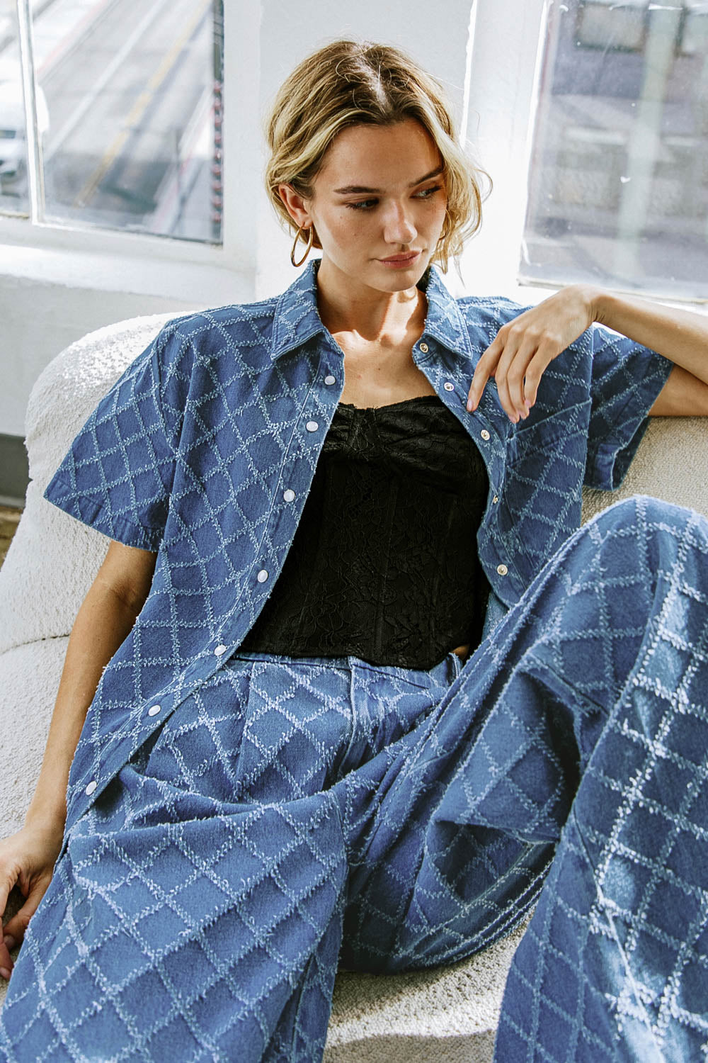 IT'S A SECRET DENIM TOP Flying Tomato