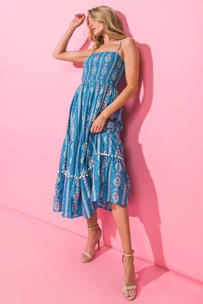 EFFORTLESS ELEGANCE WOVEN MIDI DRESS