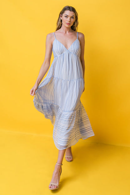 CHANCE FOR YOU WOVEN MIDI DRESS