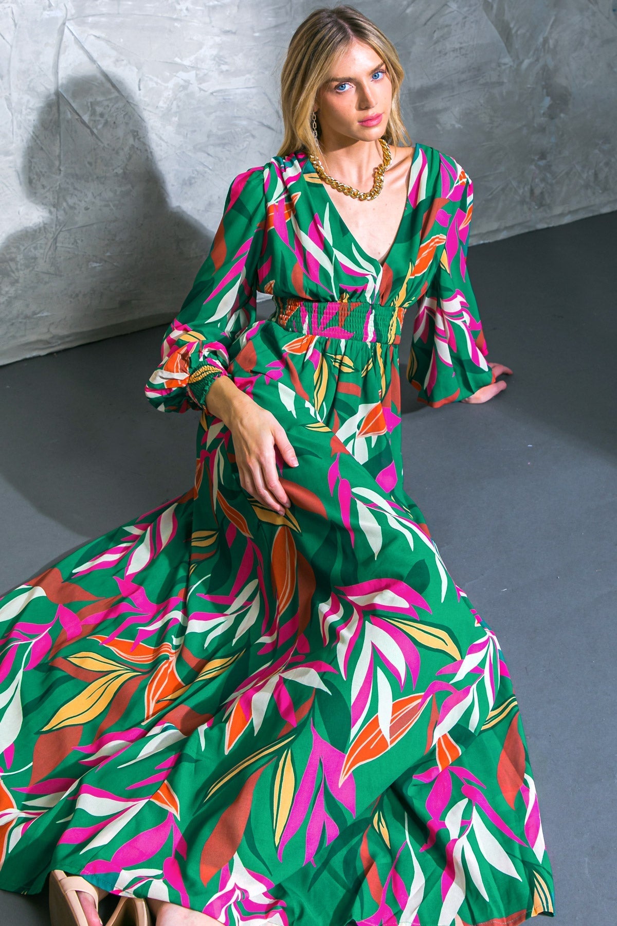 GONE COASTAL WOVEN MAXI DRESS Flying Tomato