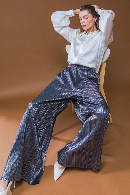 Woven Wide-Leg Comfort Pants