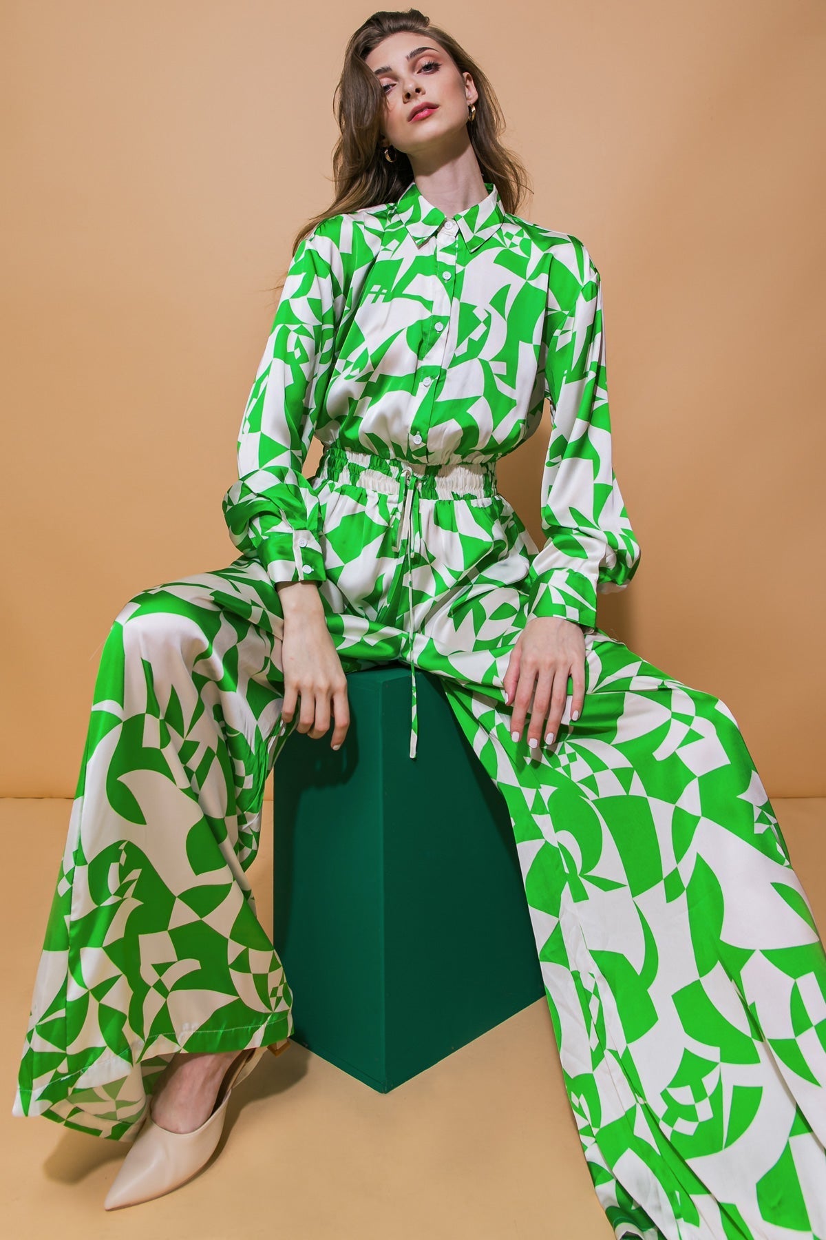 STYLISH IMPRESSION WOVEN JUMPSUIT Flying Tomato