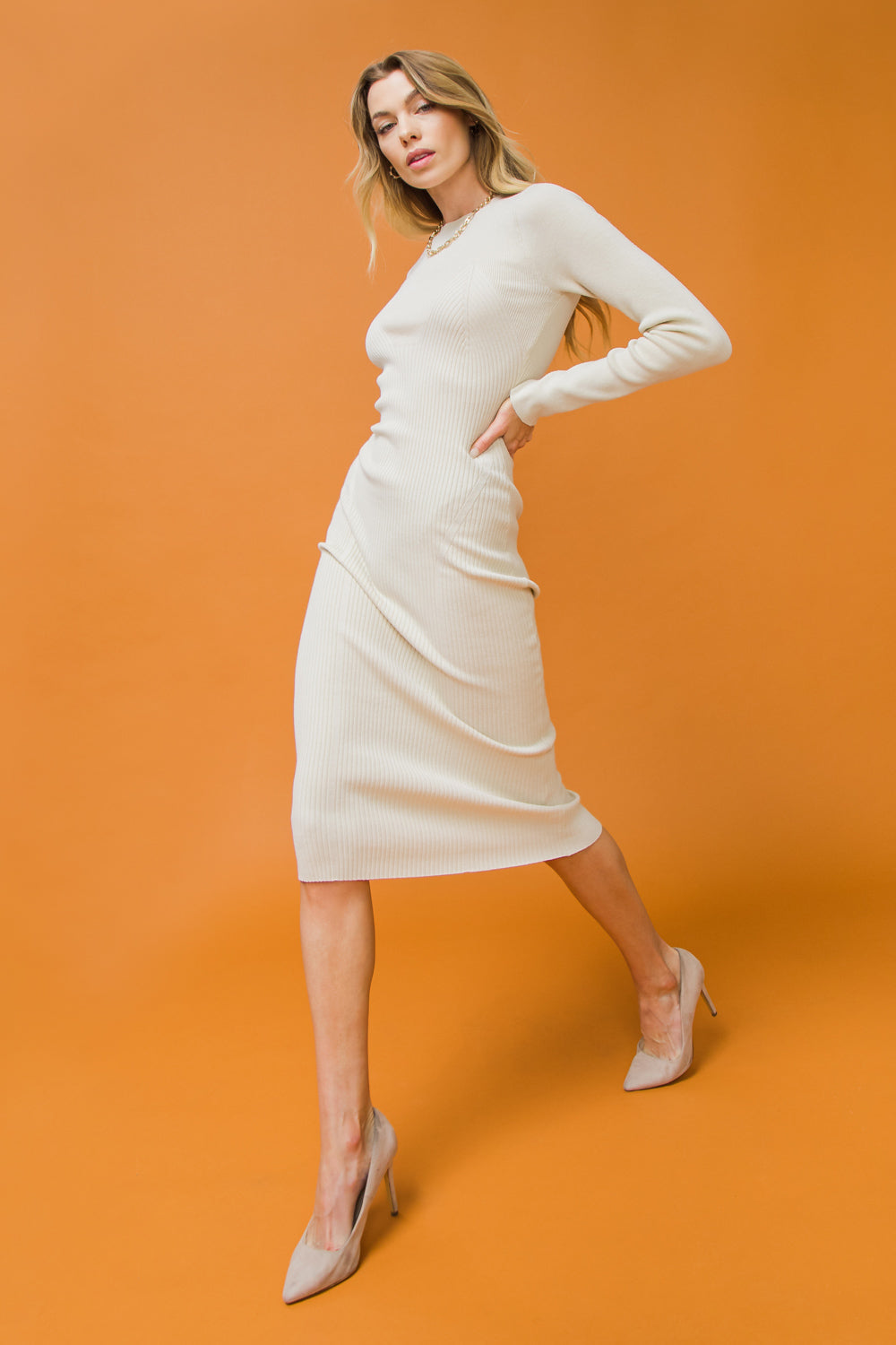 BE WITH YOU SWEATER MIDI DRESS Flying Tomato