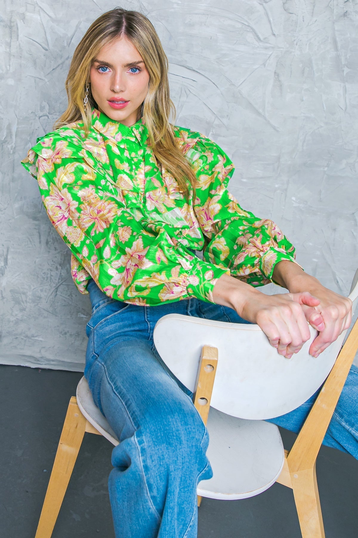 STUCK ON AN ISLAND WOVEN TOP Flying Tomato