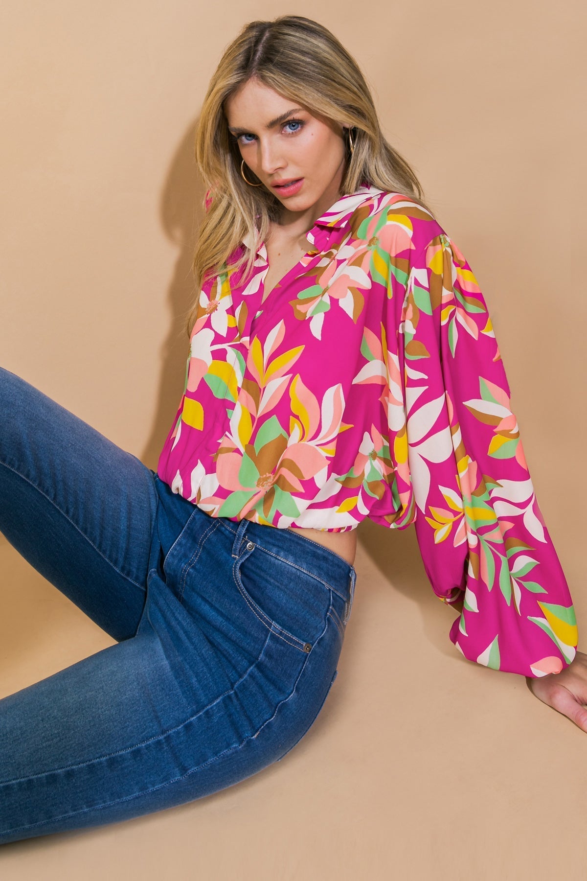 A CHILL MOMENT WOVEN TOP Flying Tomato