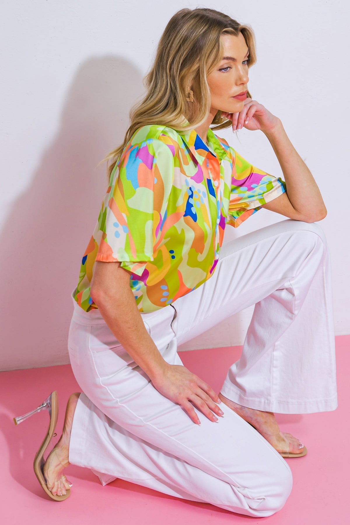 UP FOR ANYTHING WOVEN TOP Flying Tomato