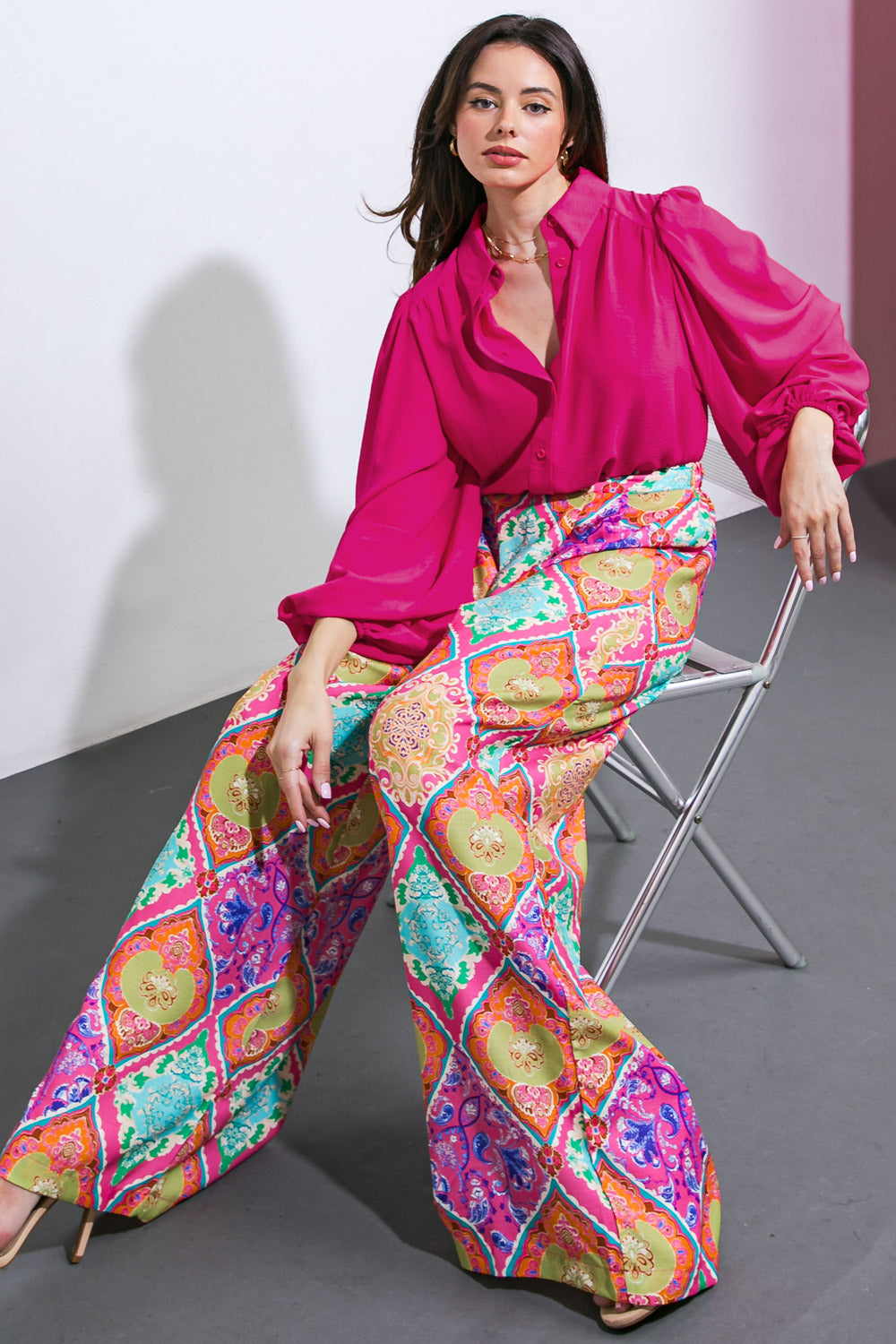 COMFORTABLE CHARM WOVEN TOP Flying Tomato