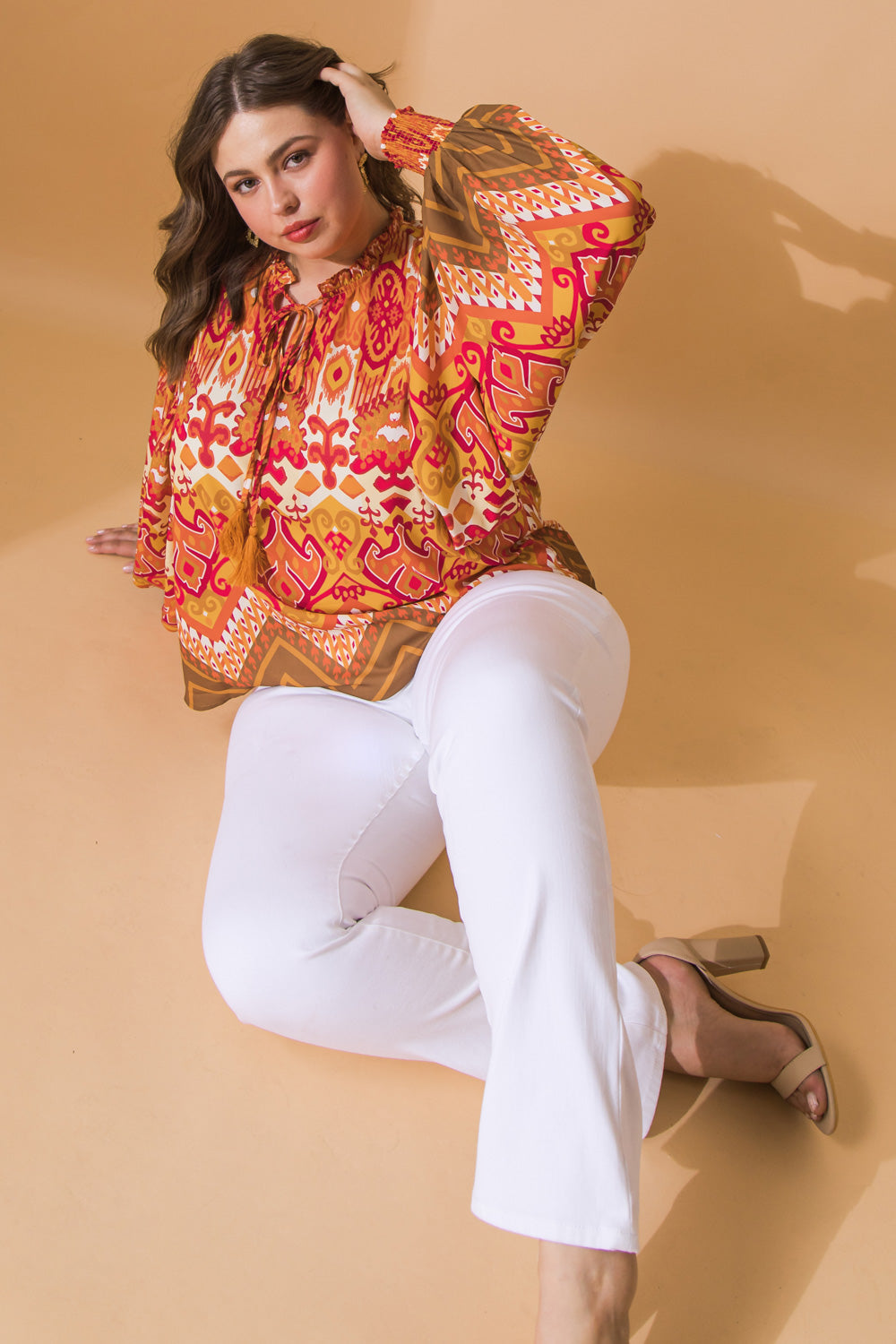 PRETTY ON POINT WOVEN TOP Flying Tomato