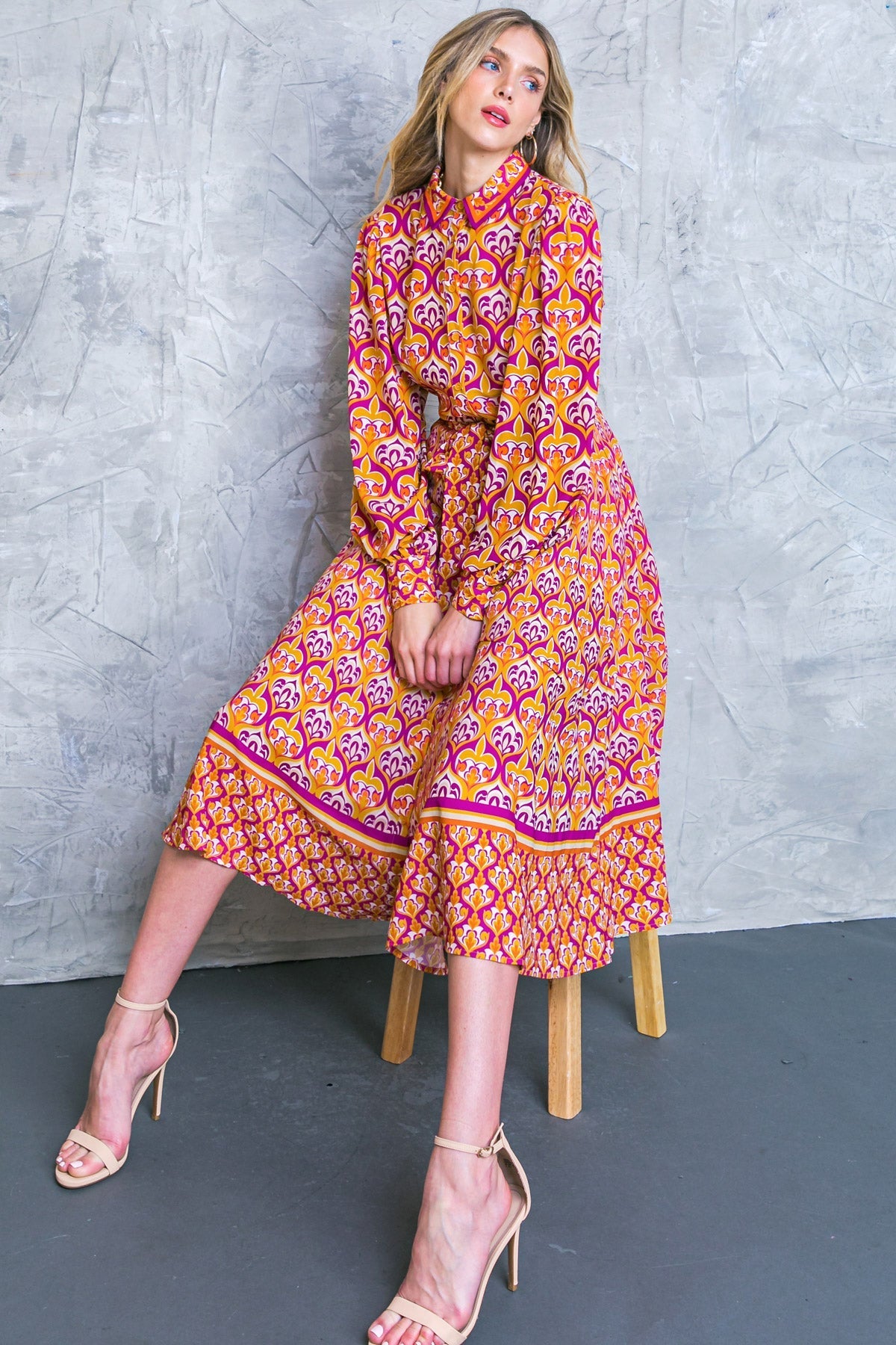 LIFETIME CELEBRATIONS WOVEN SHIRT DRESS Flying Tomato