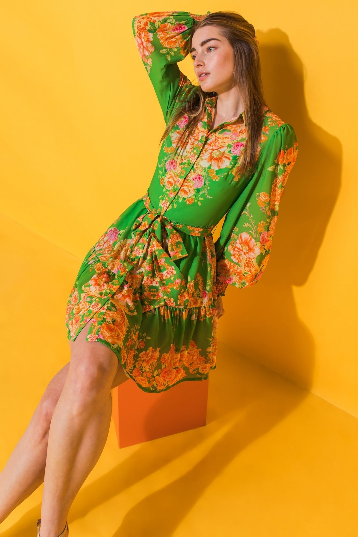 FURTHERST THING WOVEN MINI DRESS Flying Tomato