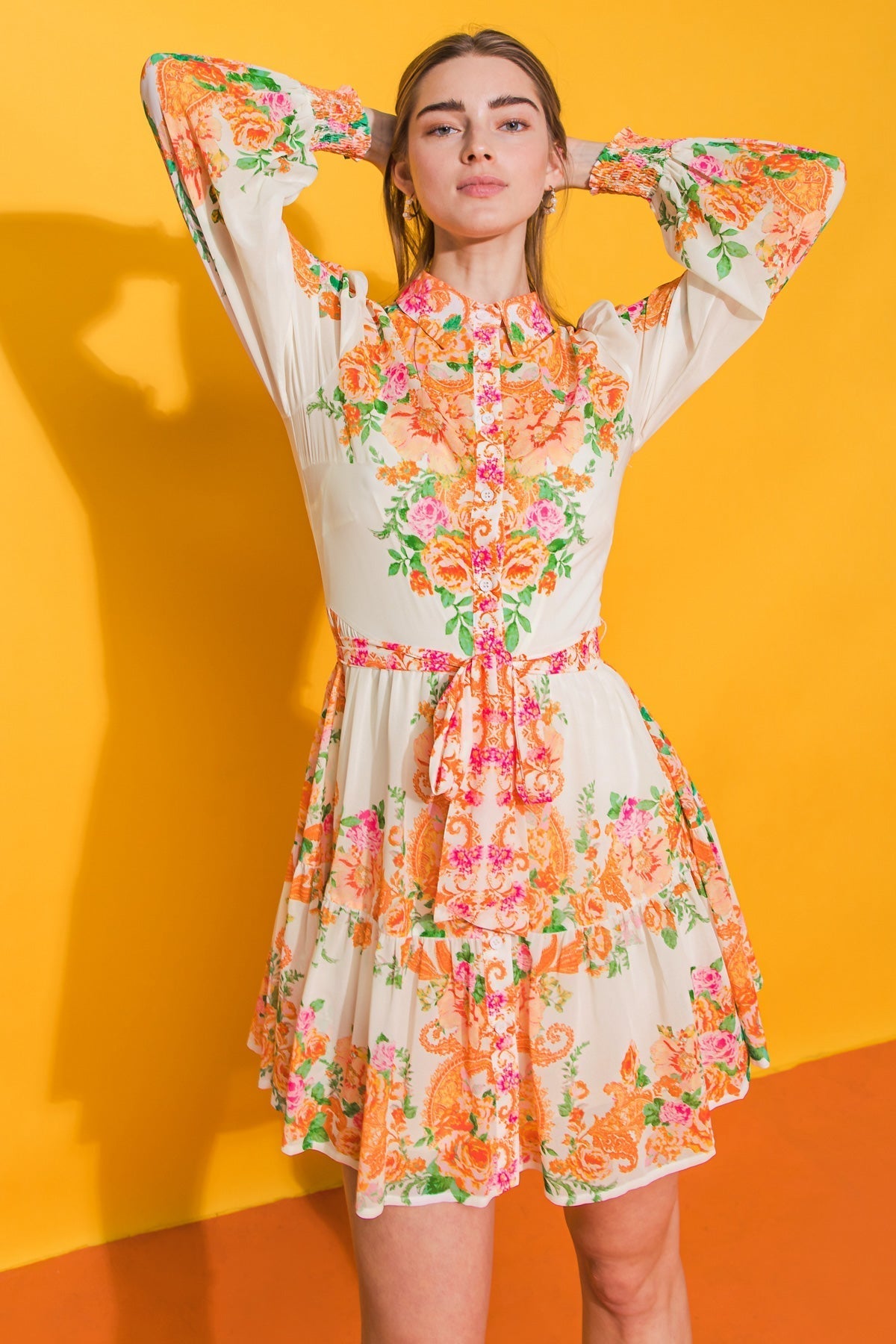 FURTHERST THING WOVEN MINI DRESS Flying Tomato