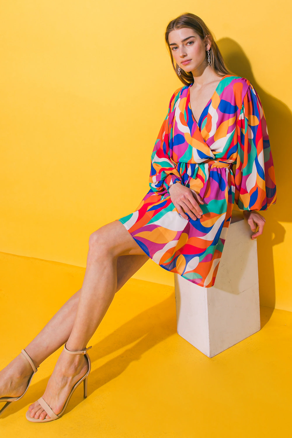 BOSTON GET AWAY WOVEN MINI DRESS Flying Tomato