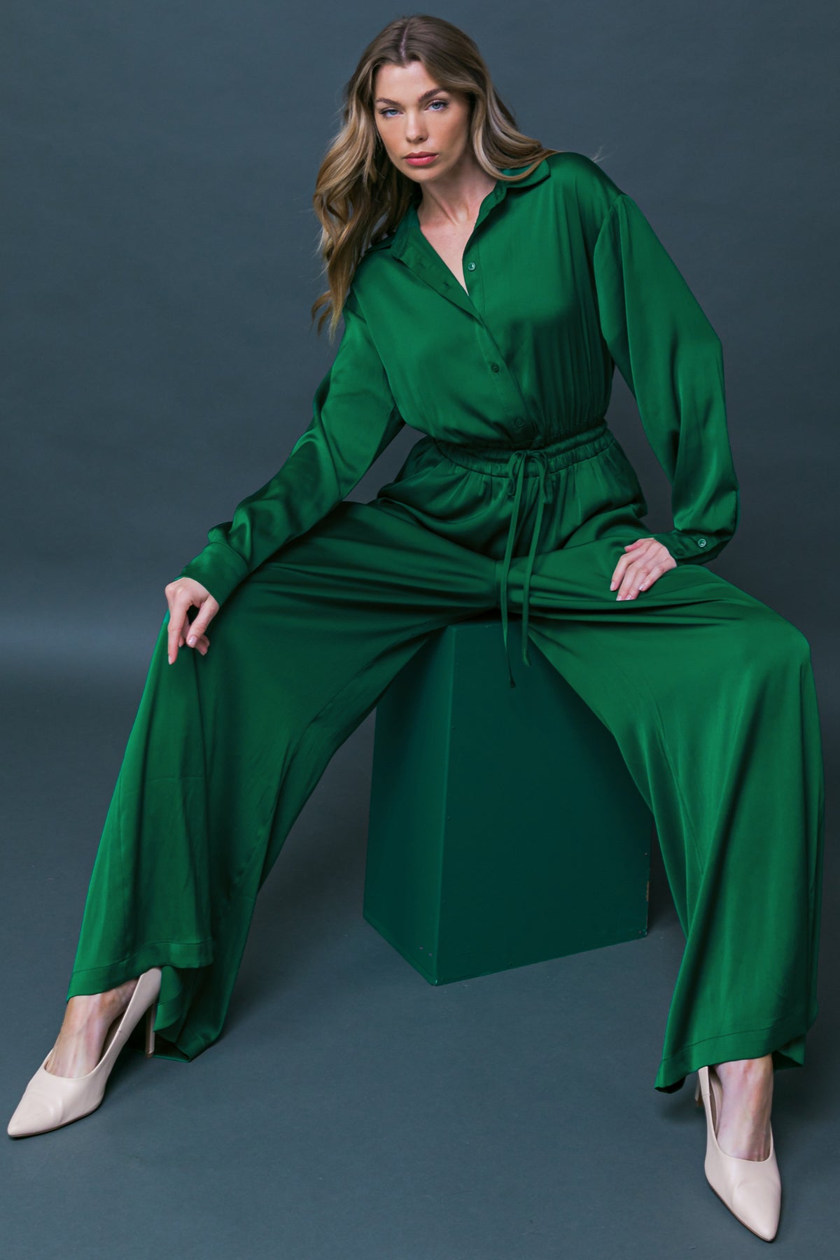 SHE'S IRRESISTIBLE WOVEN JUMPSUIT Flying Tomato