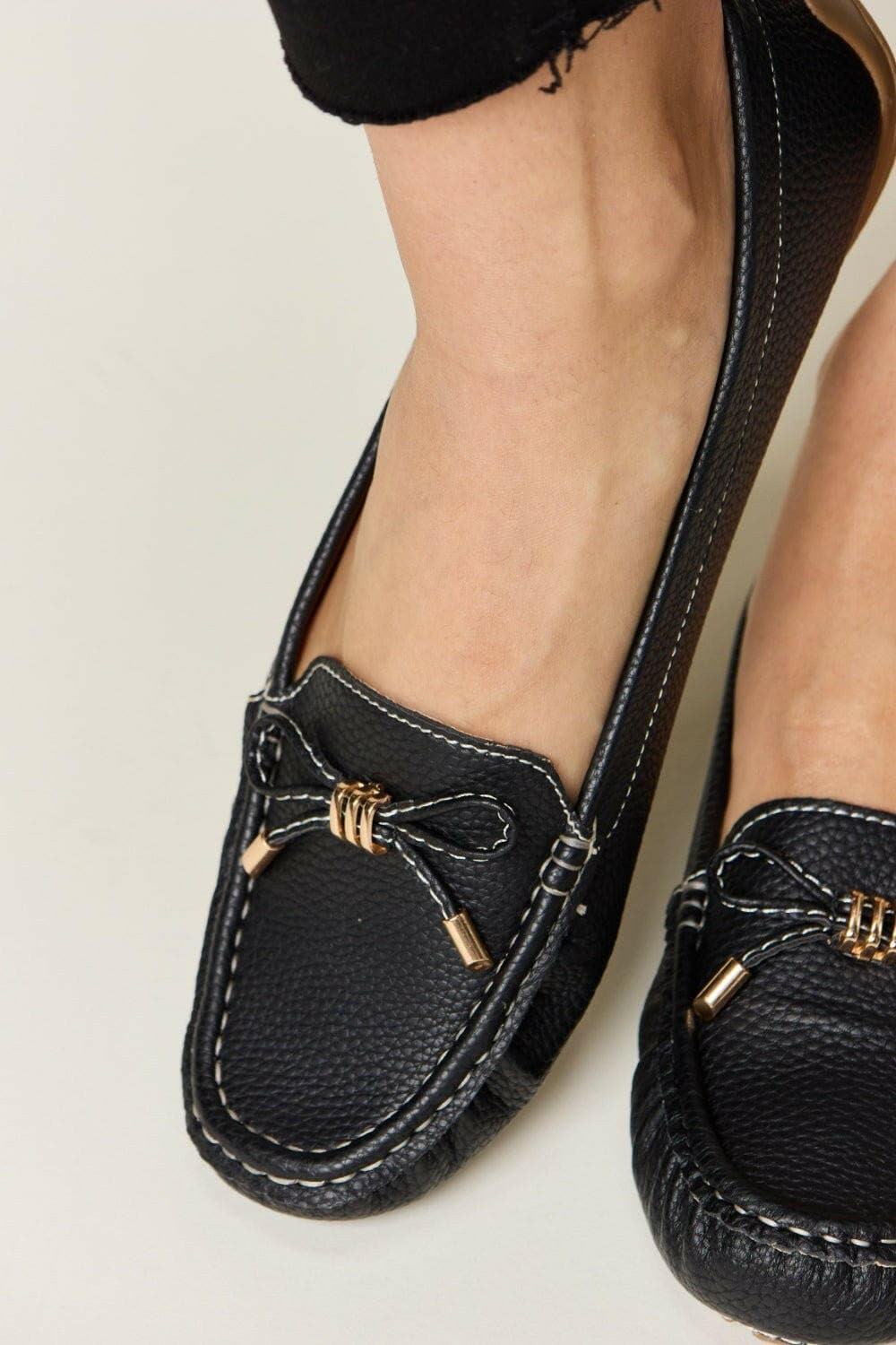 Forever Link Slip On Bow Flats Loafers - Love Salve