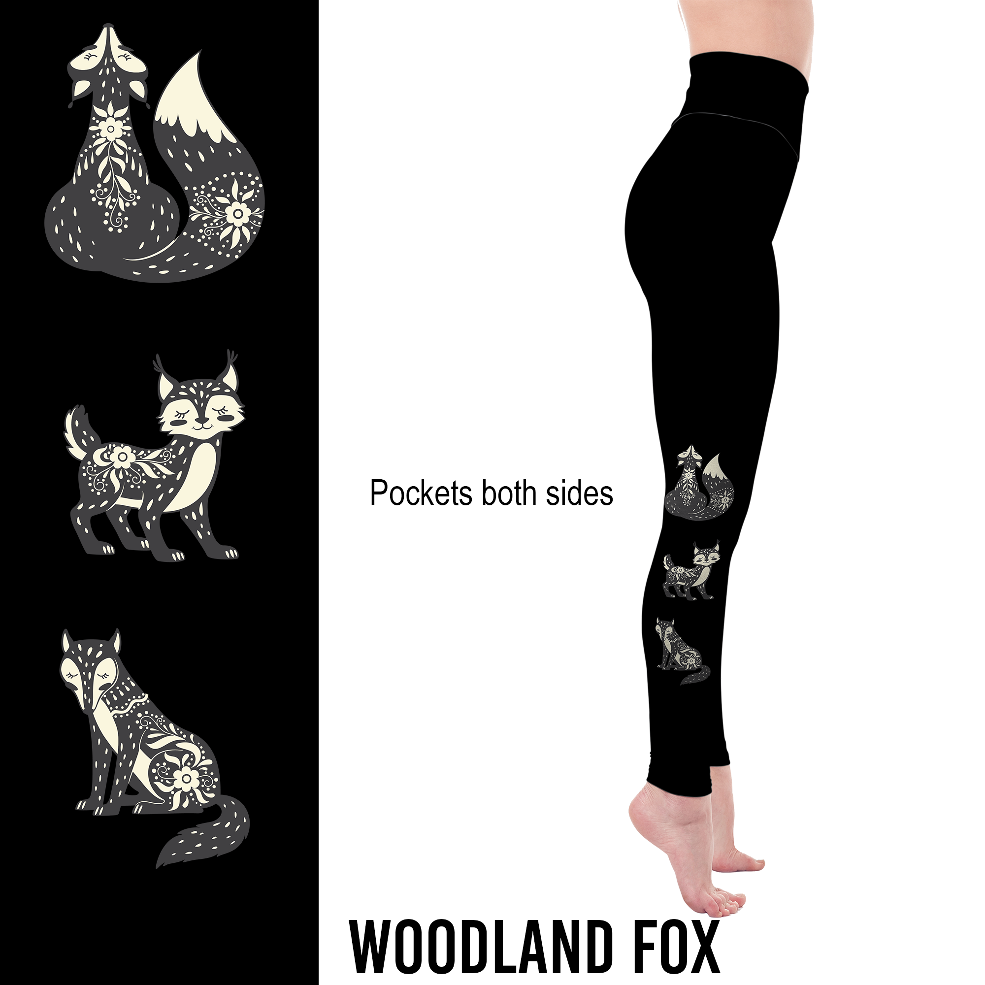 Woodland Fox Leggings with Pockets – Folk Art MM