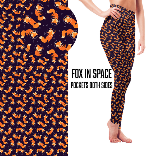 Fox Foxy Leggings in Space Leggings - Ready to Ship MM