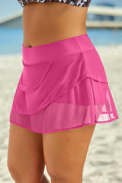 Full Size Layered Swim Skirt - Love Salve