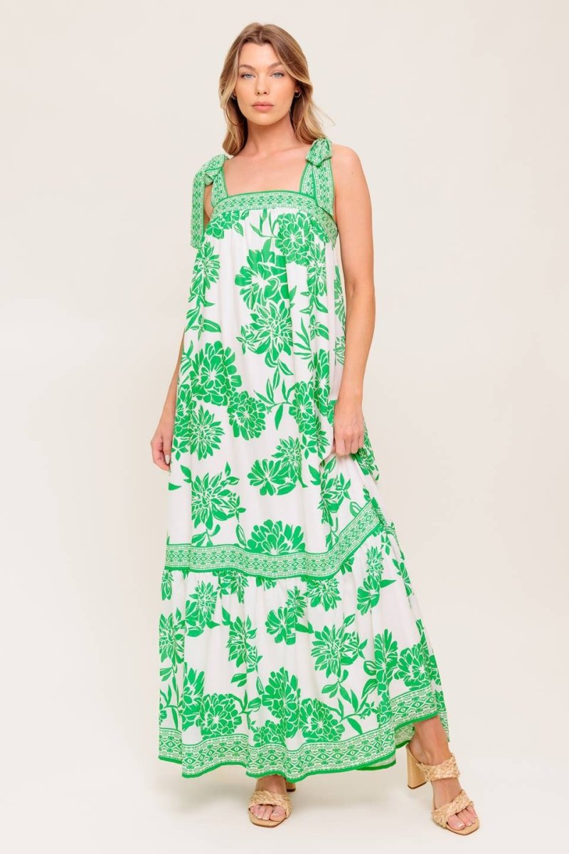 GARDEN TALES WOVEN MAXI DRESS - Love Salve
