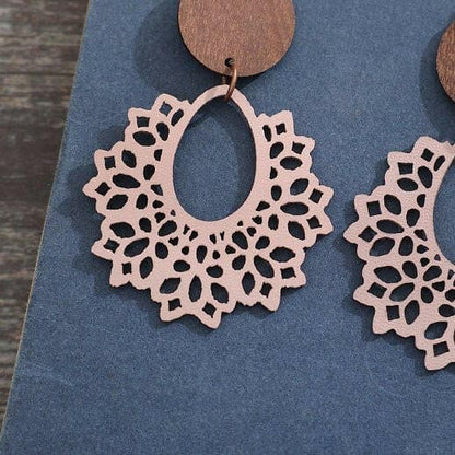 Geometric Cutout Dangle Earrings - Love Salve