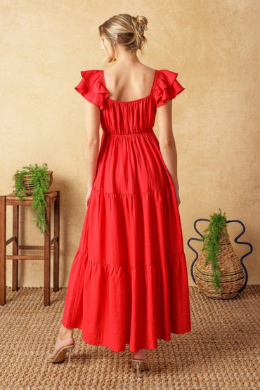 GET WITH IT WOVEN MIDI DRESS - Love Salve 