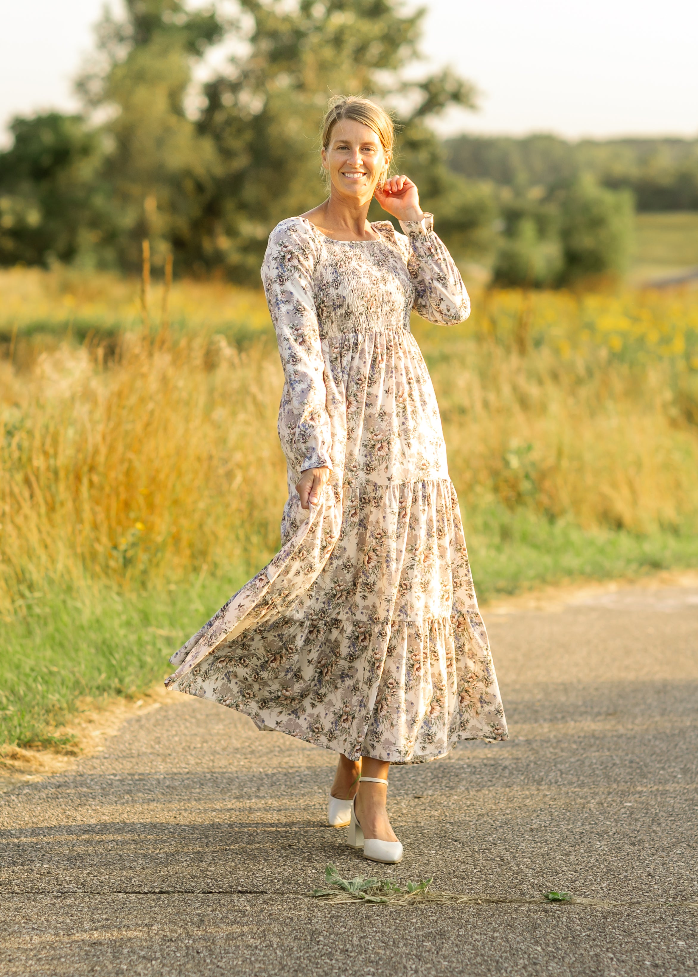 Gia Long Sleeve Maxi Dress Inherit Co.