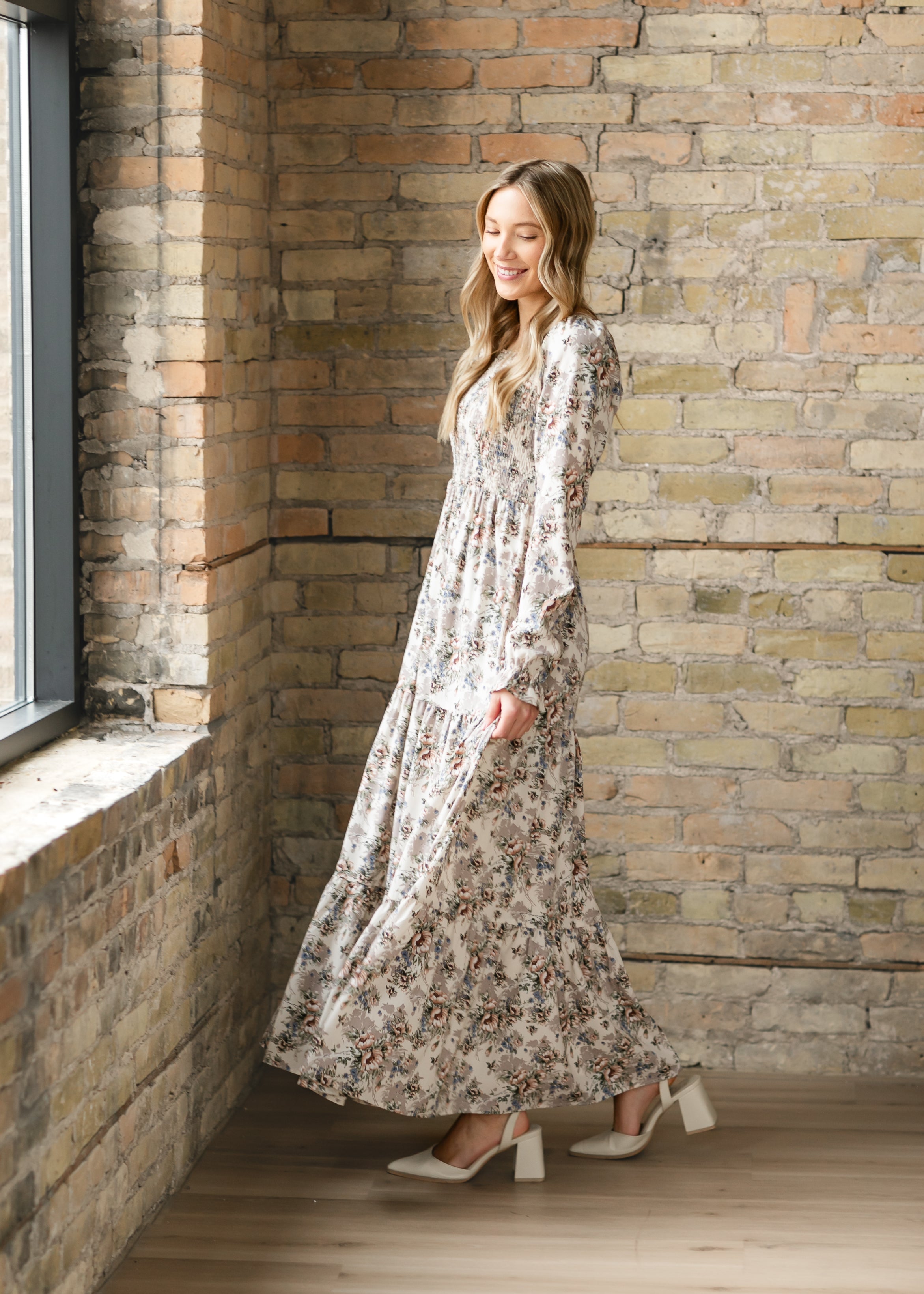 Gia Long Sleeve Maxi Dress Inherit Co.